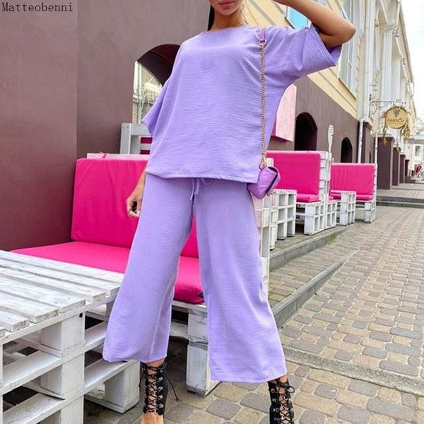 

women's tracksuits two casual khaki suits, loose short sleeved shirts and trousers, living room suit, Gray