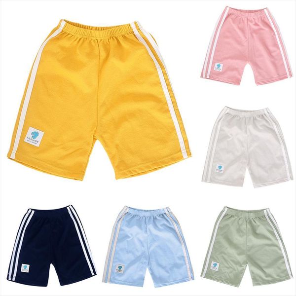 

summer children cotton shorts boys girls beach striped pants sports leisure sweatpants boy girl comfort 3 12 years old, Black