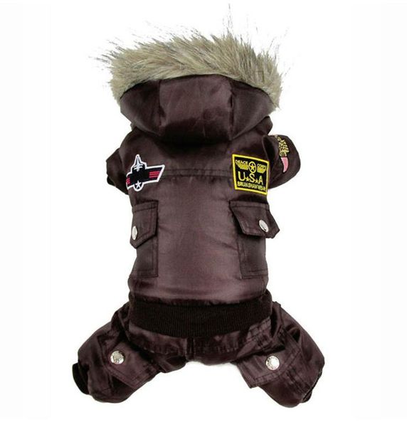 

winter warm dog jacket thick pets clothes puppy jumpsuit hoodie coat doggy apparel costume