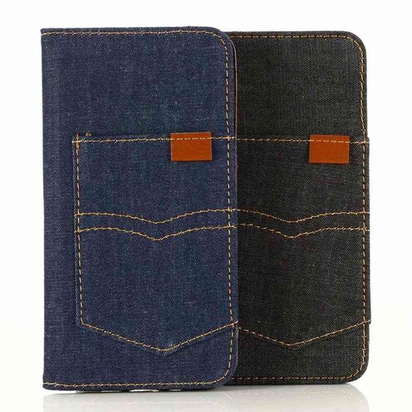 

Cases Cell Phone Sets Suitable for Iphone 11 Denim Pocket Protective Case Apple 12 Promax Flip Card Tpu Wallet Leather