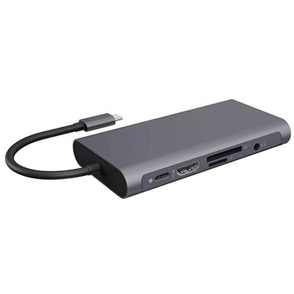 

docking stations -type-c station usb c to 4k hd vga rj45 gigabit ethernet multi-port 10 in 1 adapter sd tf card reader