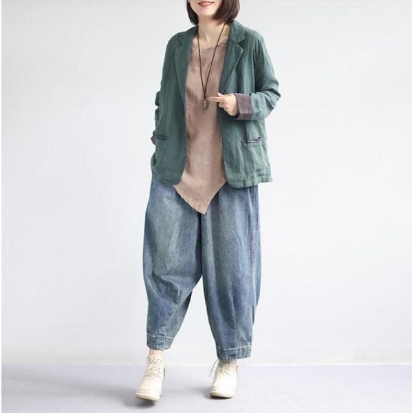 

women's jeans  denim harem pants casual loose cropped, Blue