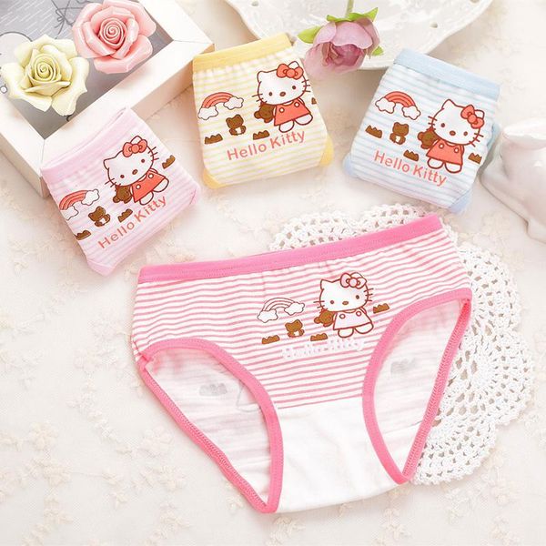 

panties 4pcs/lot 2-9 years baby girls cotton mouse pattern triangle underwear, Camo