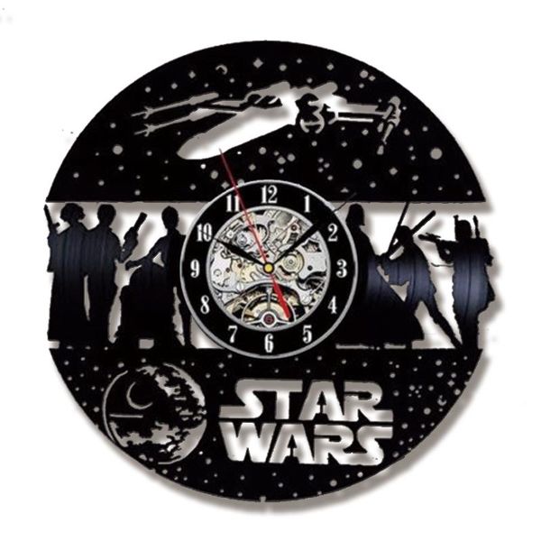 

wall clocks clock modern design retro style classic cd record watch home decor 12"