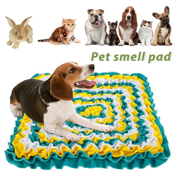 

pcs 47x47cm dogs snuffle mat pet leak anti choking cat dog training blanket nose work toy slowing feeding beds & furniture