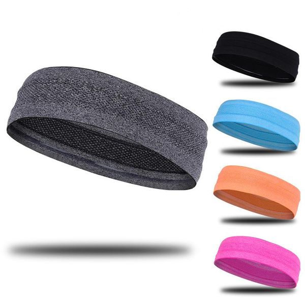 

sweatband summer sports headband man outdoor cycling running basketball fitness yoga sweat absorbent women silicone headwear, Yellow;black