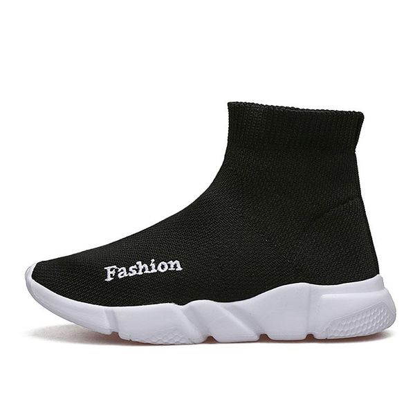 

spring boys sock sneakers kids shoes for girls casual basket sports mesh children' breathable walking s017 boots, Black;grey