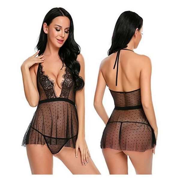 

lace sleepwear fashion apparel pyjamas underwear sets, Black;white