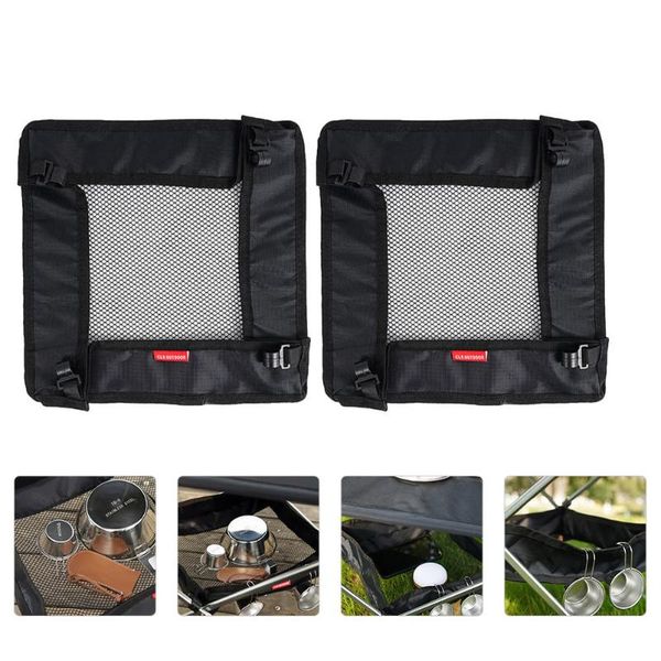 

storage bags 2pcs foldable table hanging nets organizing sundries organizers