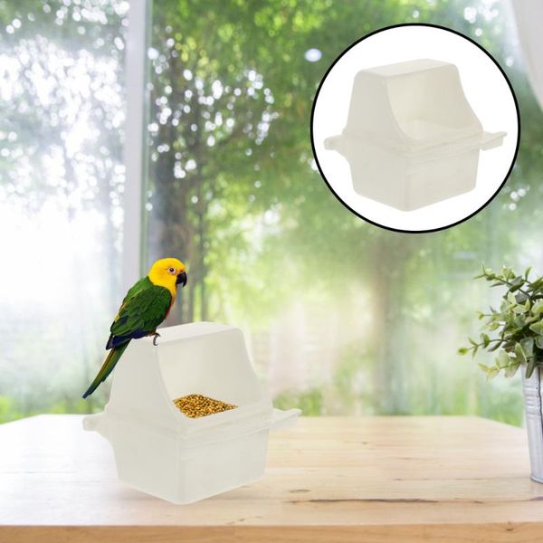 

other bird supplies 4pcs household feeder parrot food container box dispenser
