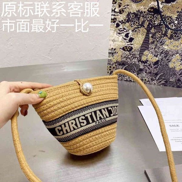 

dio luxury brandsr d home vegetable basket versatile single shoulder messenger women's summer 2021 new chaocao woven bag simple versati