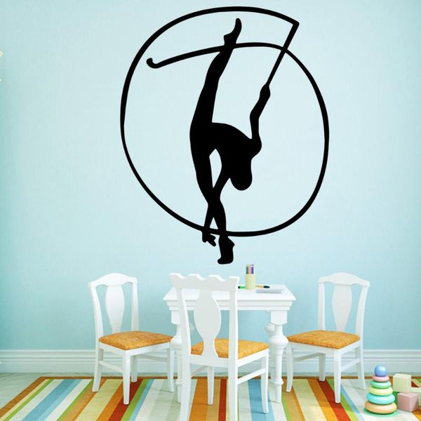 

wall stickers removable sports gymnastics lady wallpaper for kids room nature decor decals