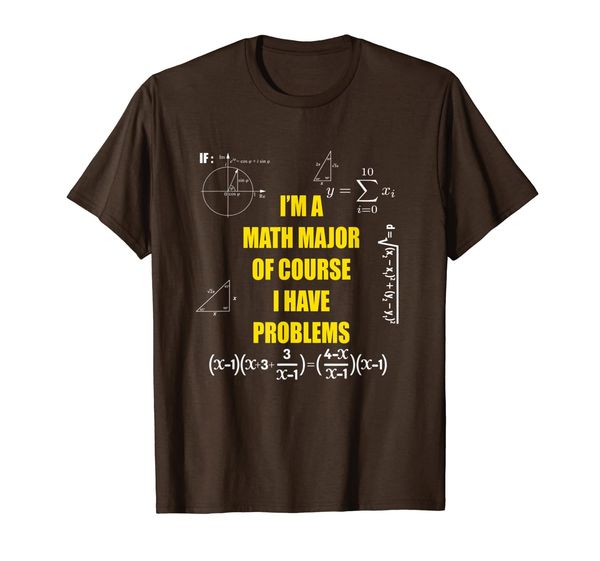 

i'm a math major t shirt funny student gifts for men women, White;black