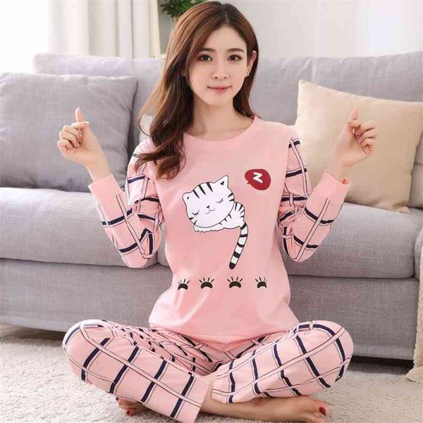 

slpbely women pajamas set leisure wear pyjamas lovely sleepwear night suit home summer cartoon nightwear 210809, Black;red
