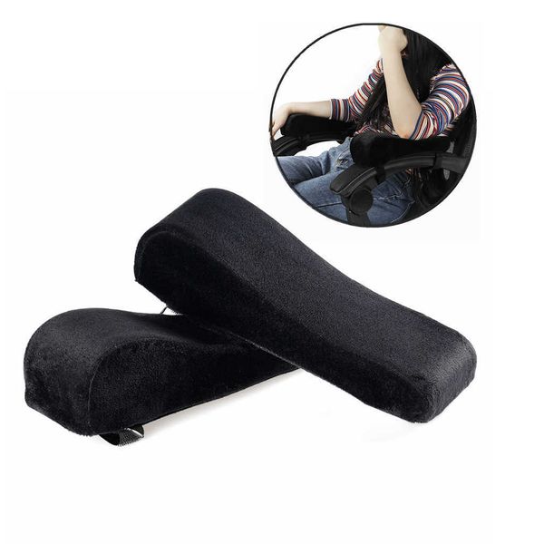 Confezione da 2 cuscinetti ergonomici per braccioli per sedie da ufficio in memory foam, comodi cuscini per braccioli per sedie da gioco, per gomiti, avambracci, sollievo dalla pressione 210716