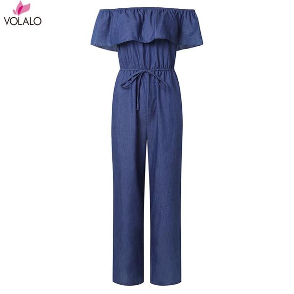 

fashion casual women solid off shoulder long romper jumpsuit bodysuit overall wide legs women's jumpsuits & rompers, Black;white