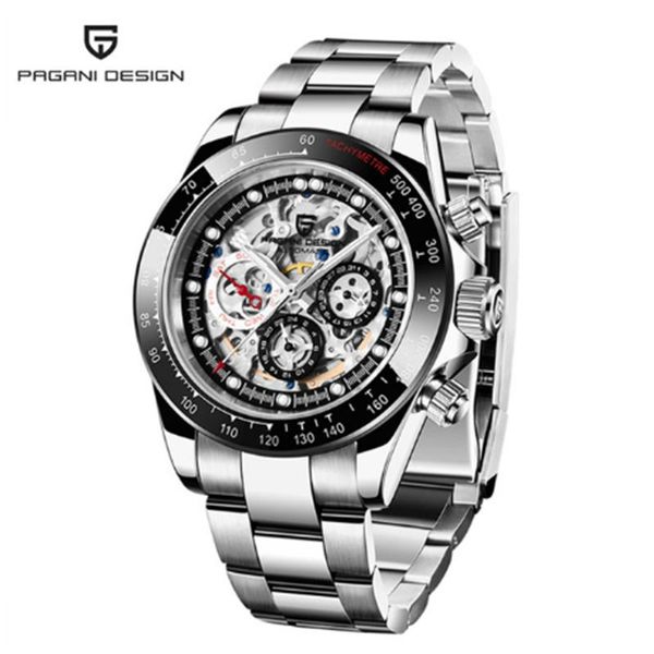

wristwatches pagani design yukong fashion brand automatic mechanical men watch business stainless steel waterproof rainbow luxury watc, Slivery;brown