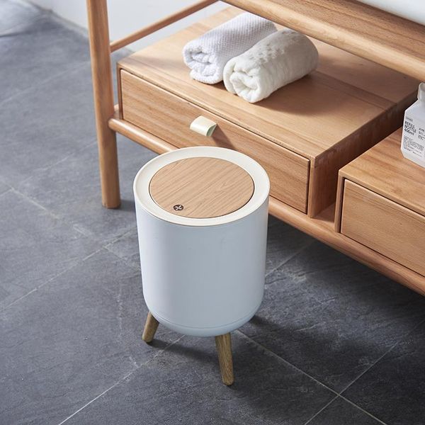 

waste bins creative round trash can with lid cute office waterproof bin kitchen storage kosz na smieci household merchandises df50ljt