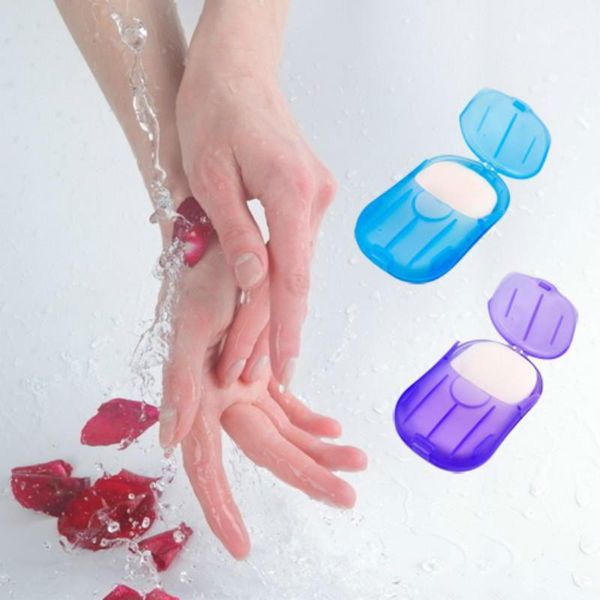 

slide hand bath travel scented mini sheets foaming box washing paper soap dishes
