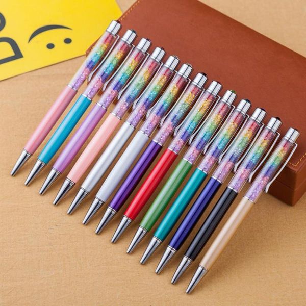 

capacitor ballpoint pen blue refill tip nib metal length 145mm ten color rod optional perfect r20 pens, Blue;orange