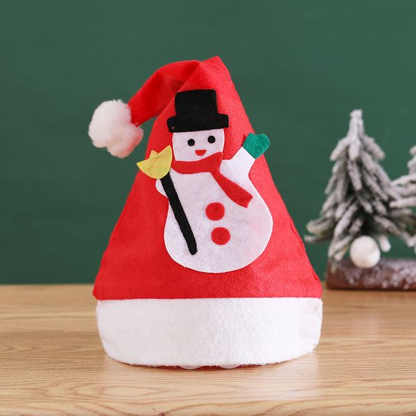 

santa claus antler snowman christmas hats red cartoon hat non woven fabric