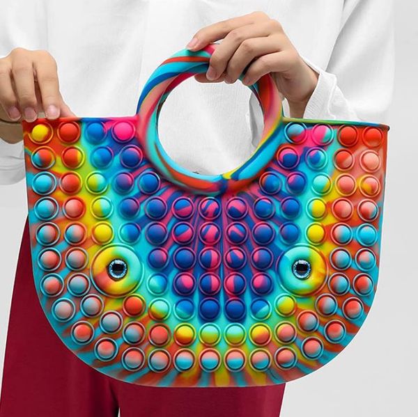 

fashion trend silicone bag senior female bags decompression handbag