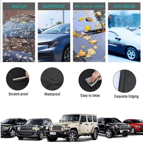 

car sunshade m/l oxford cloth windshield snow ice cover auto windscreen anti frost dust waterproof outdoor protection