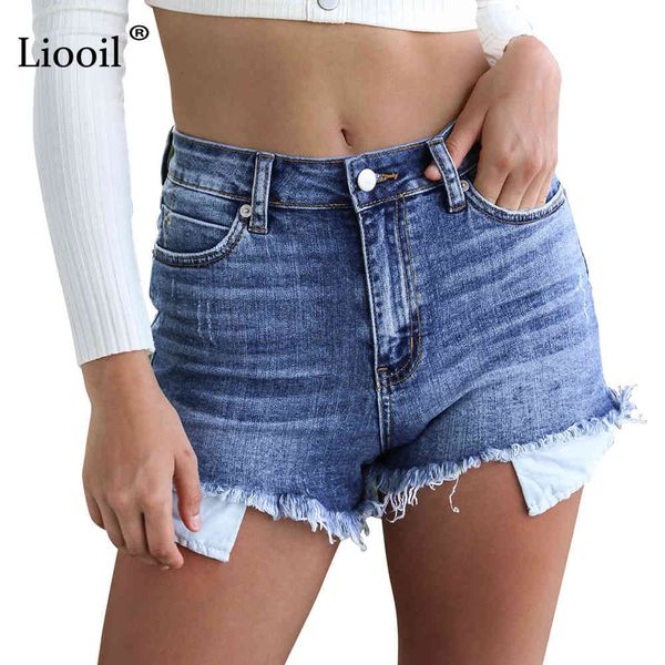 

jeans blue plus size women casual 2021 summer cotton rave jean short fashion mid waist pocket tassel denim shorts wyd8