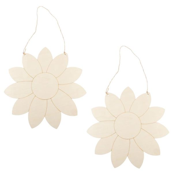 

decorative objects & figurines 2pcs diy wood plaque unfinished door hangings funny blank sign