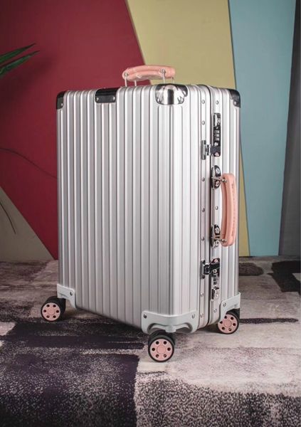 

pc anti-wear material tsa customs lock thickened mg-al-alloy suitcase corner large capacity travel case air case 20/26/29 inche