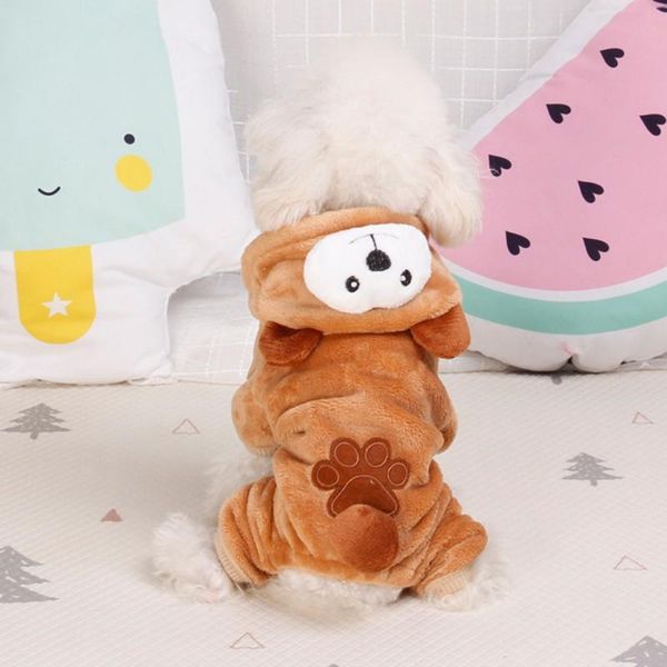 

brown bear dog clothes for chihuahua pet costume puppy hoodies coat jacket pajamas ropa de cachorro warm apparel
