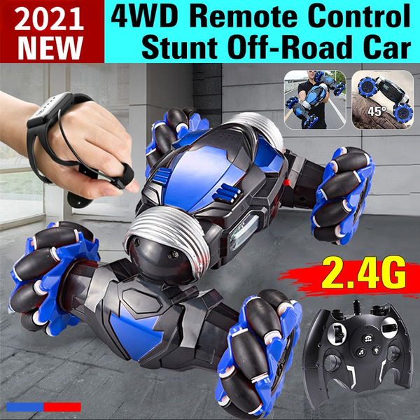 

rc car 4wd radio control stunt gesture induction twisting off-road vehicle drift toys with light music