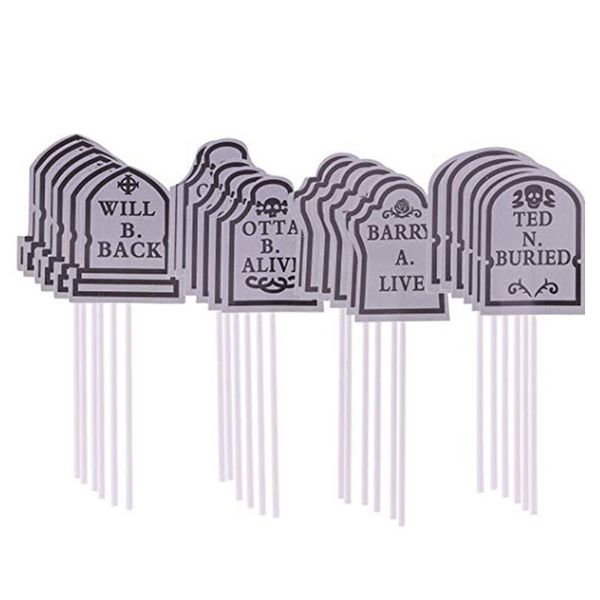 

other festive & party supplies 24 pcs cake ers tombstone pattern christmas cupcake picks horrible decorating toothpicks (4 patterns)