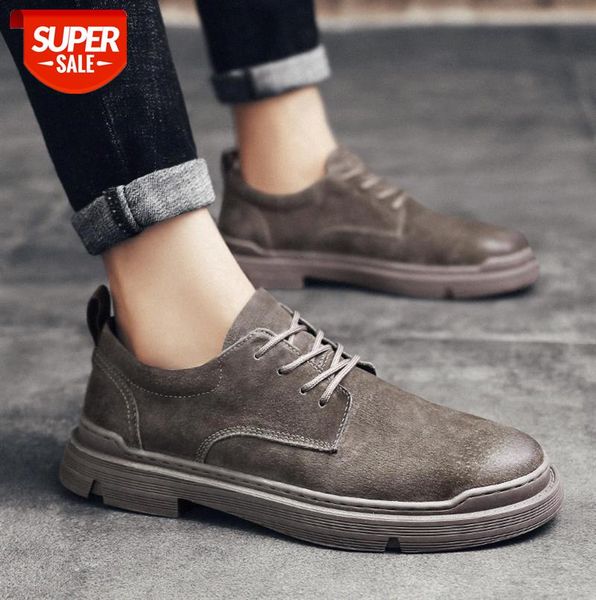 

men's shoes trendy all-match leather casual british martin korean version #602h