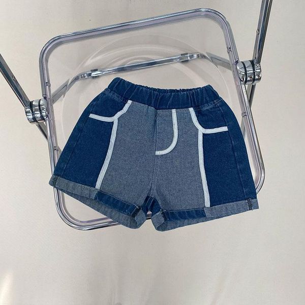 

summer kids pants korean solid casual denim shorts, Black
