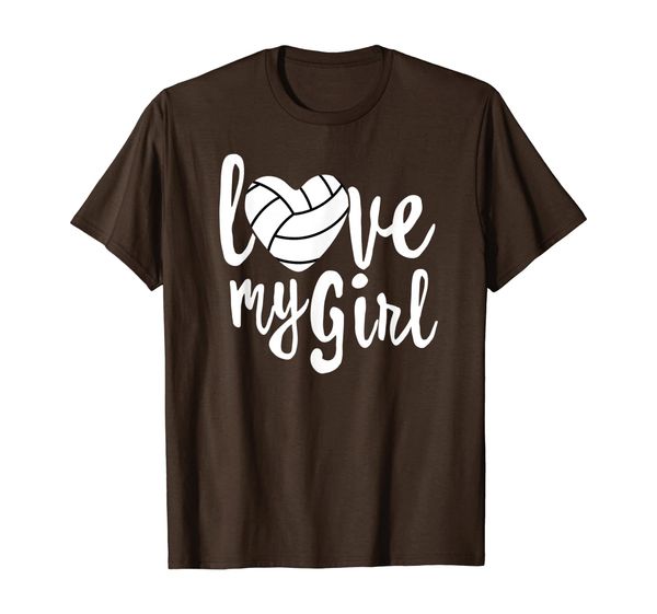 

I Love My Girls Mom Volleyball Cute Volleyball Mom T-Shirt, White;black