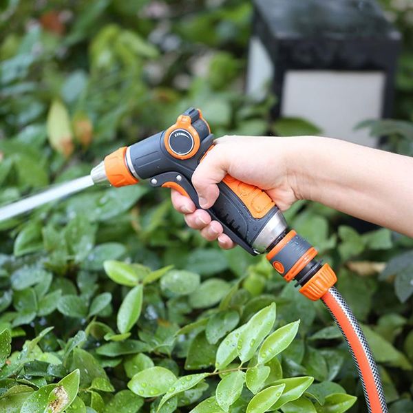 

adjustable flow water spray nozzle non-slip garden gun american nipple inlet hose front trigger watering equipments