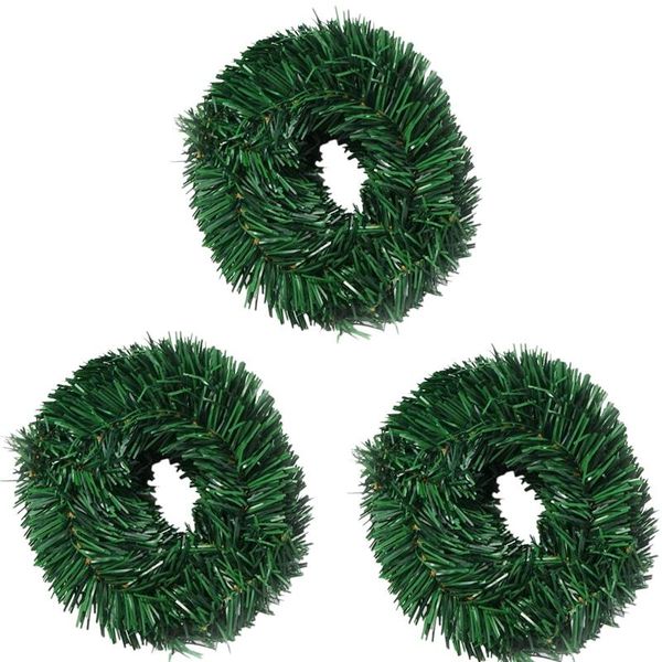 

christmas decorations 3pcs simulation pvc pine bar rattan tree ring accessories venue layout decoration 3cmx7.