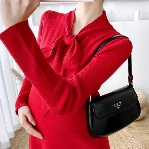 

maternity dresses 901# autumn winter thick warm knitted long dress with scarf chic ins loose pullover sweaters for pregnancy female lady, White