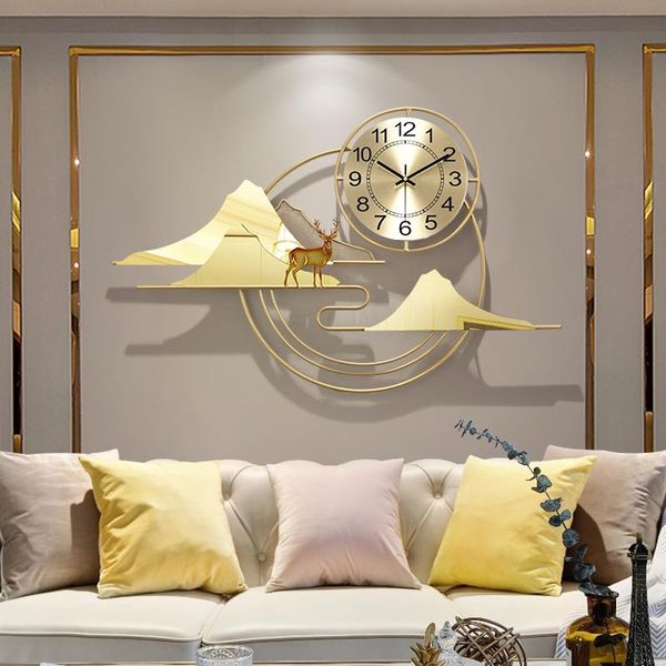 

living room household light luxury fashion wall clock european simple silent art decorative creative digital my melody clocks