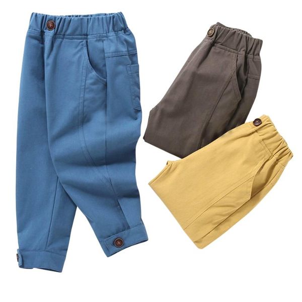 

trousers boys girls pants solid color for boy girl spring autumn sweatpants children casual style clothes, Blue