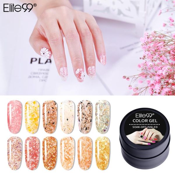 

elite99 5ml shimmer gel nail polish bling glitter hybrid varnish uv semi permanent enamel lacquer art manicure, Red;pink