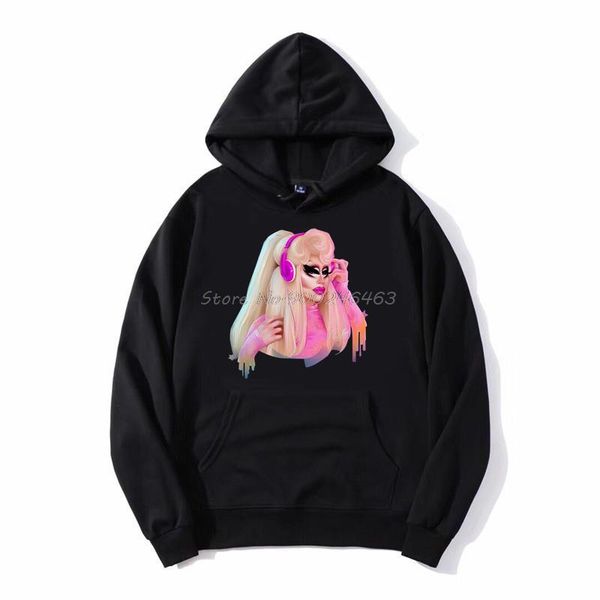 

men's hoodies & sweatshirts trixie mattel entrance look custom hoodie men fleece hooded sweatshirt harajuku streetwear, Black