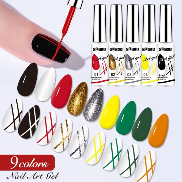 

nail gel 8 ml art stretch drawing glue strong pigment painted polish spider pulling manicure tools, Red;pink