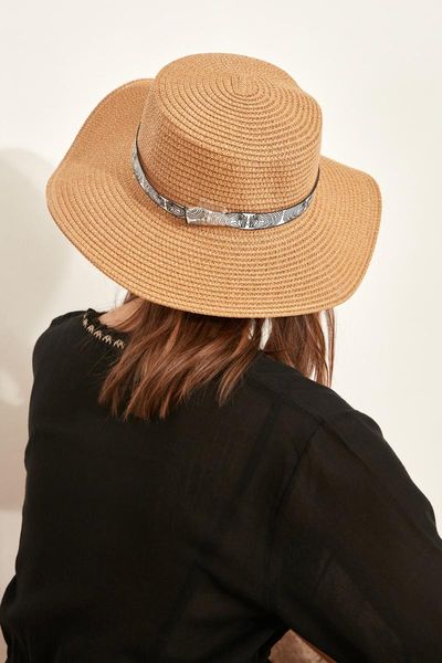 

& city y1670-12 womens sun straw hat outdoor hats, Black;white
