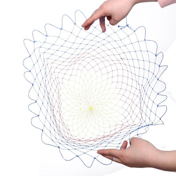 

35/40/45/50/60cm nylon fishing nets collapsible tools rhombus mesh hole depth folding landing dip net accessories