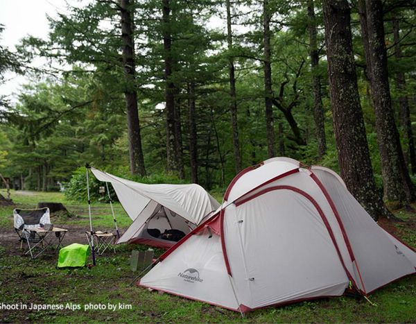

naturehike hiby series 2-3 persons 20d silicone fabric waterproof outdoor camping tent gray red colour tents and shelters
