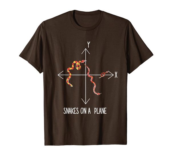 

snakes on a plane mathematical pun t-shirt, White;black
