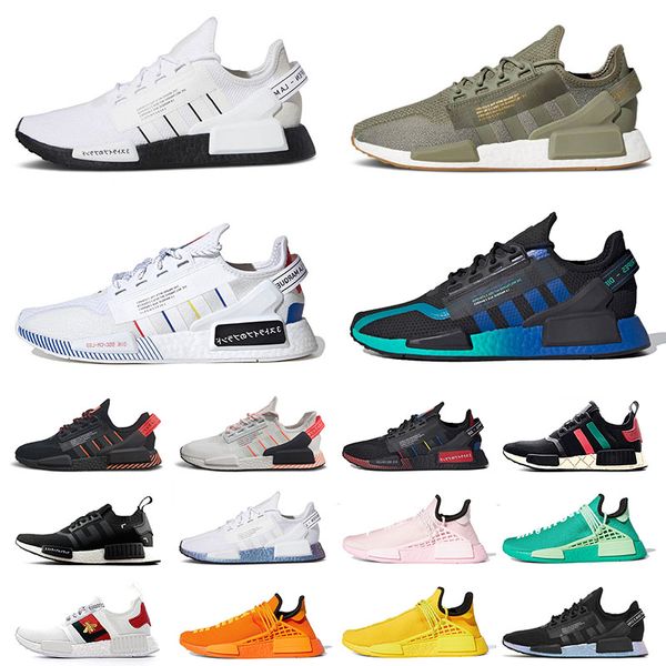 

nmd r1 v2 human race running shoes pharrell williams sports sneakers mens womens hu trail yellow paris legacy green japan black white dazzle