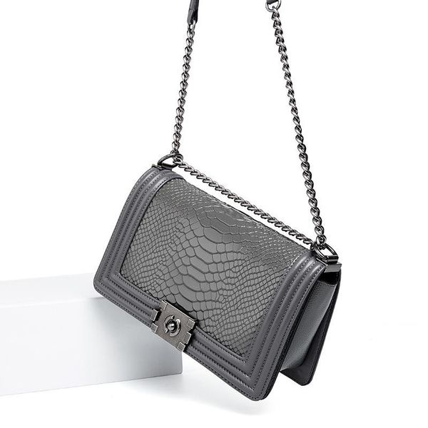 

evening bags chain crossbody for women fashion small shoulder bag snakeskin pattern pu leather luxury ladies handbags designer